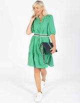 Natali Short Dress - Holly Green