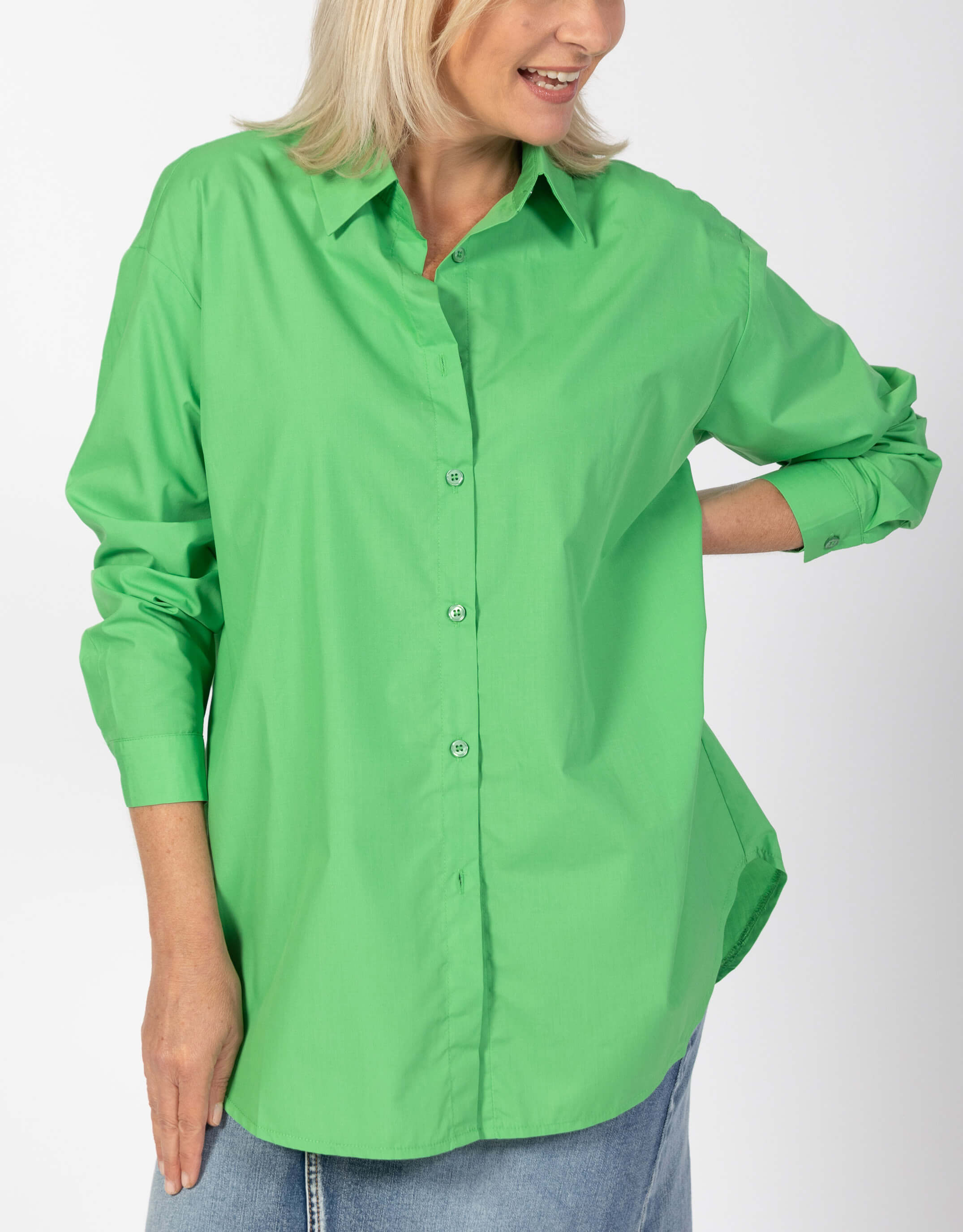 Charlie Boyfriend Shirt - Green