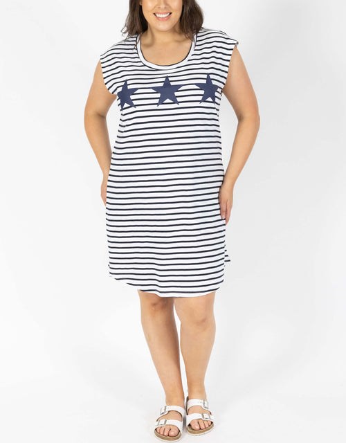 white-co-beach-club-dress-navy-white-stripe-womens-plus-size-clothing