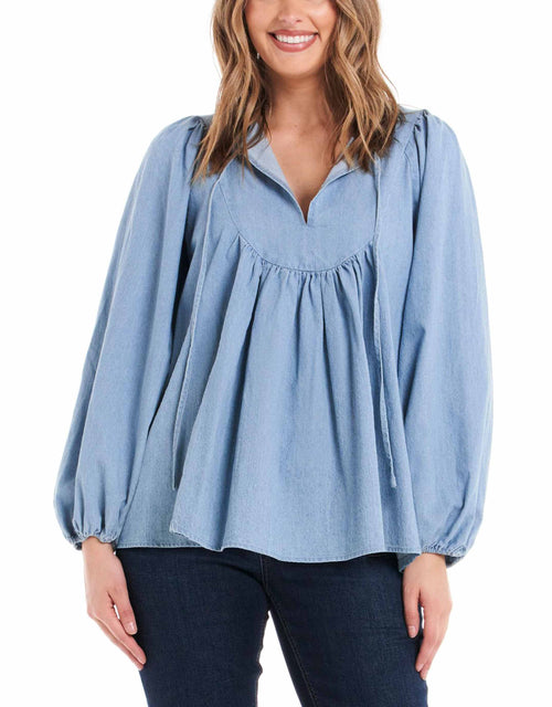 betty-basics-cameron-blouse-dusty-denim-womens-clothing