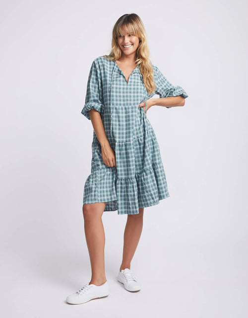 betty-basics-odette-dress-green-gingham-womens-clothing