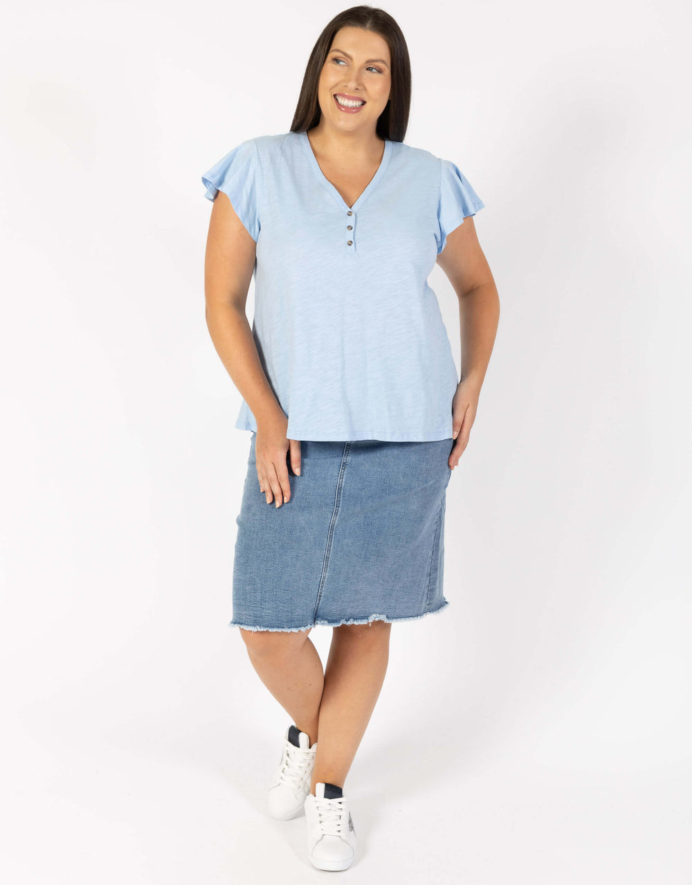 paulaglazebrook. | Betty Basics | Plus Size Venice Frill Top | Curve Tops | Plus Size Clothing