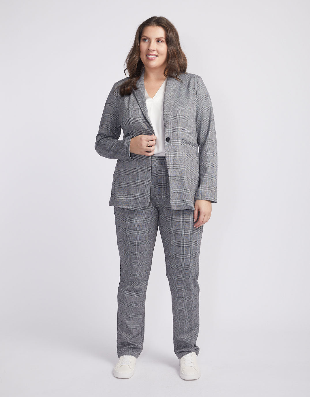 betty-basics-rosa-blazer-grey-check-womens-plus-size-clothing