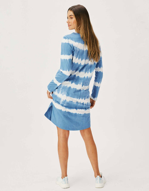 Alexis Long Sleeve Dress - Steel Tie Dye