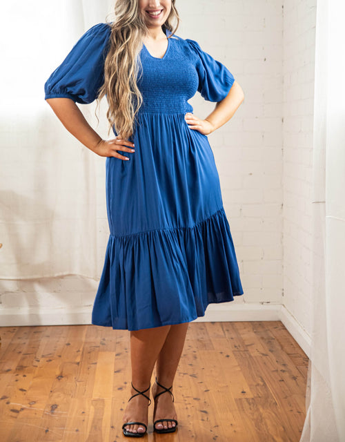 Dani Marie the Label Plus Size Mia Blouse Sleeve Dress - Cobalt | Plus Size Dress | Plus Size Clothing