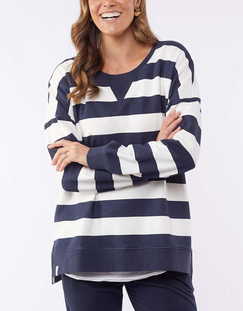 Elm Block Stripe Crew Women's Tops