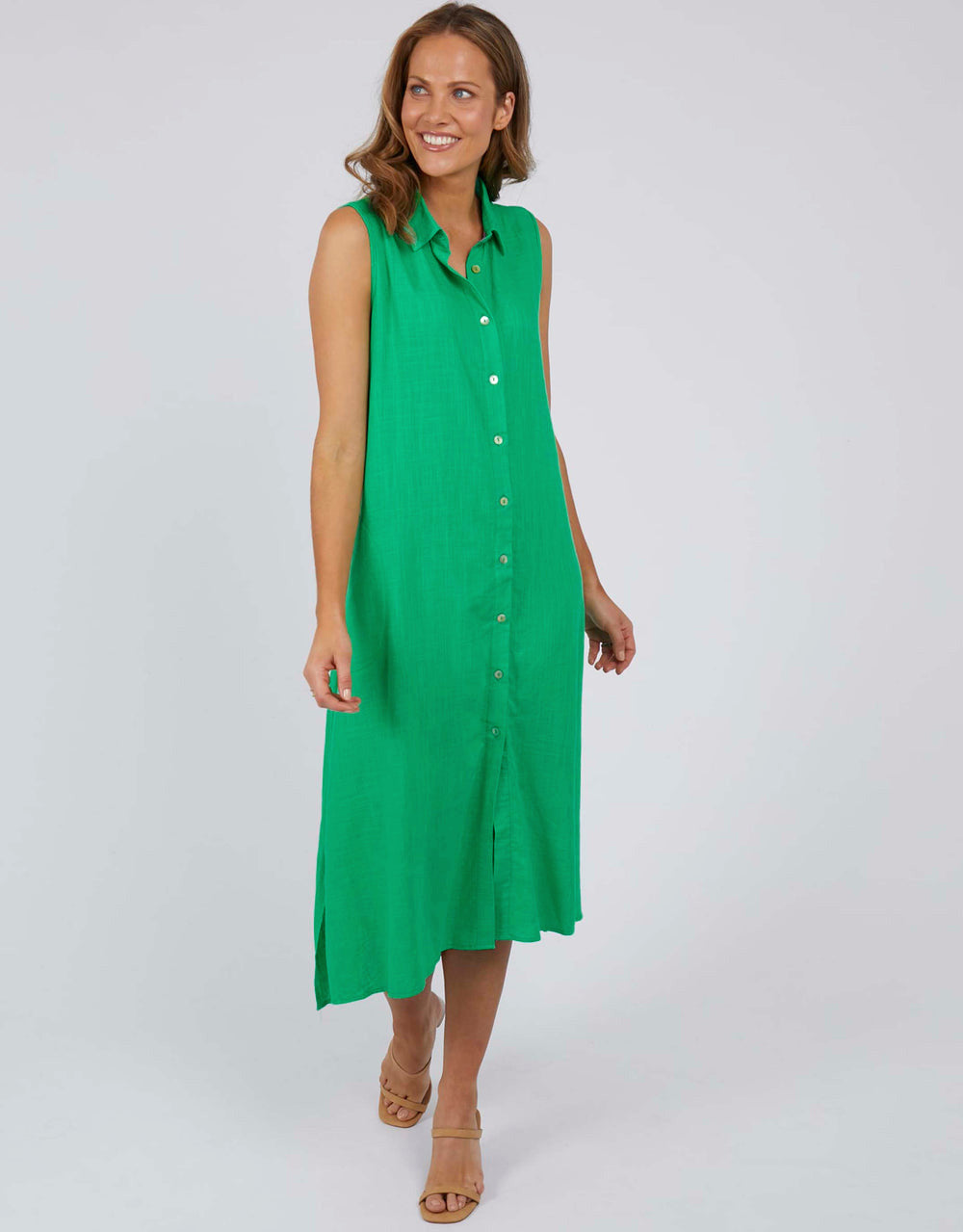 elm-cara-sleeveless-shirt-dress-bright-green-womens-clothing