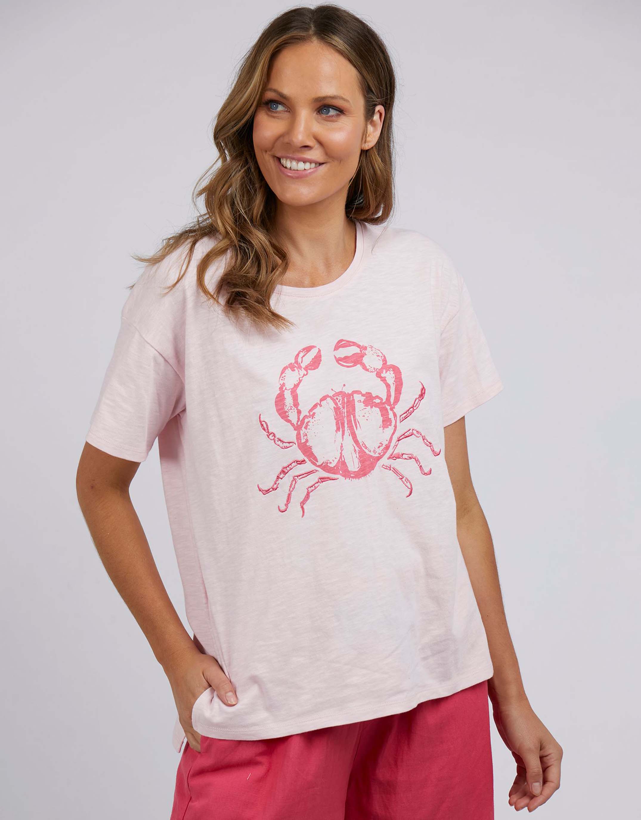 Carey Crab Tee - Cherry Blossom