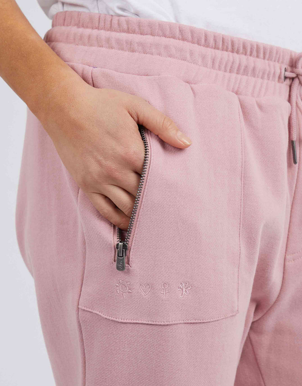 Plus Size Cosy Trackpant - Dusty Pink