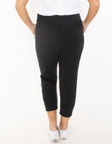 Plus Size 3/4 Brunch Pants - Black Elm Embrace | Plus Size Clothing