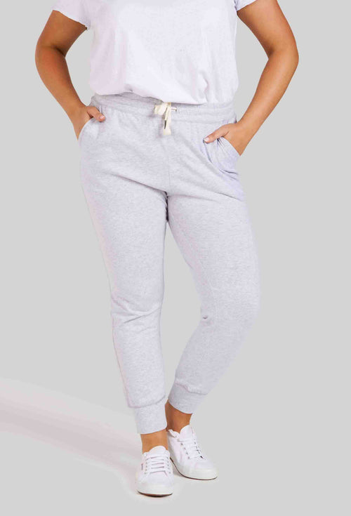 Elm Embrace Plus Size 3/4 Brunch Pants - Grey Marle | Plus Size Clothing
