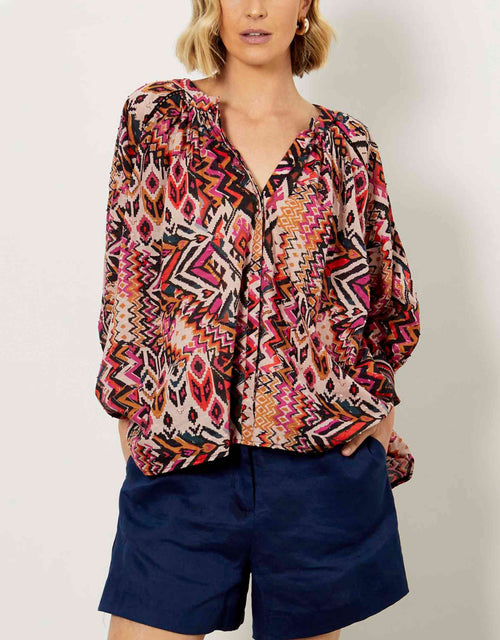 Need You Puff Sleeve Top - Batik