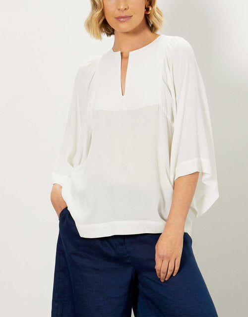 Walk Away Kimono Sleeve Top - White