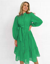 Serena Dress - Apple Green