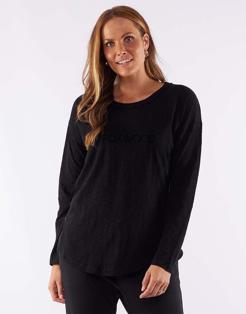 paulaglazebrook. Women's Clothing Foxwood Foxwood Long Sleeve Tee Black