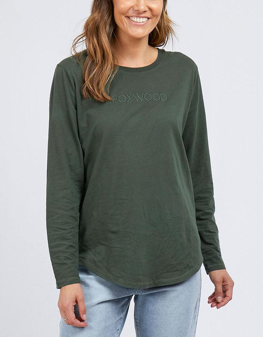 paulaglazebrook. Women's Clothing Foxwood Long Sleeve Tee Khaki