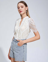 Lilou Lace Blouse - White