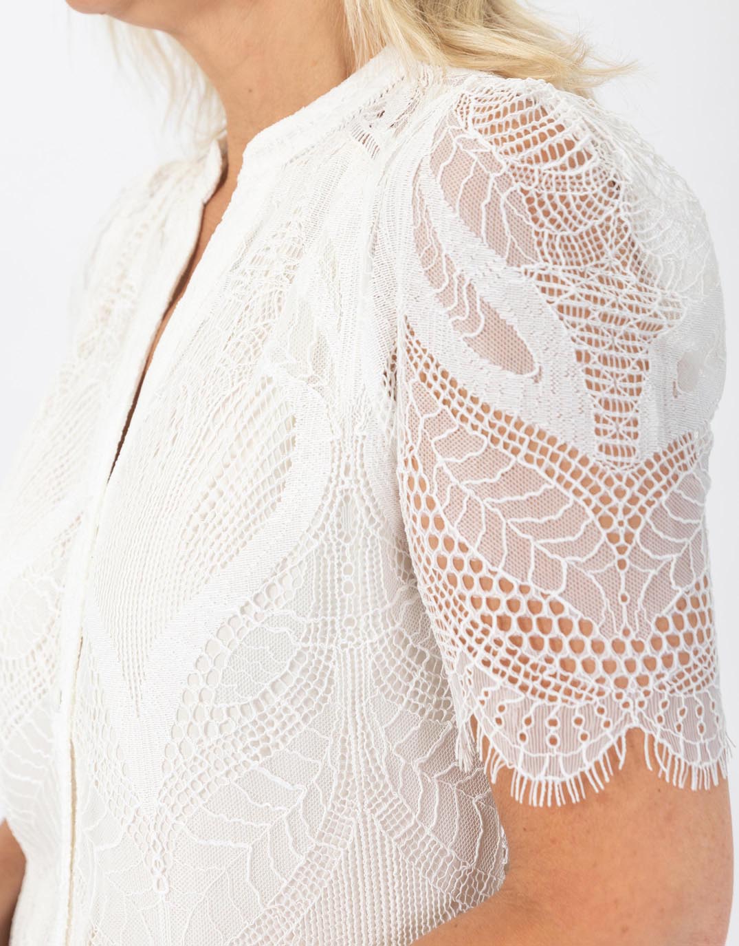 Lilou Lace Blouse - White