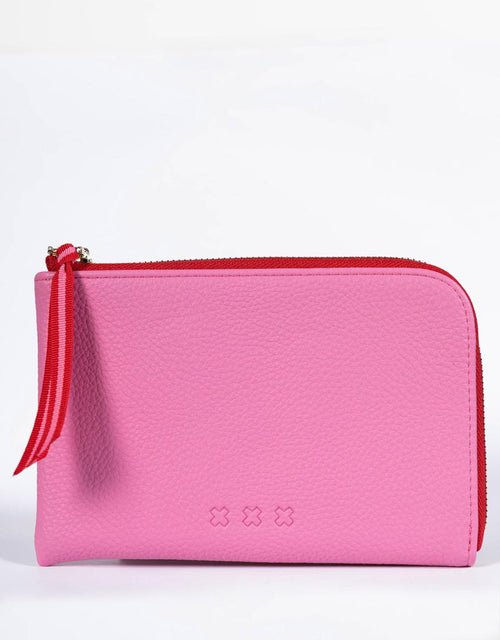 Georgie Zip Wallet - Pink/Red