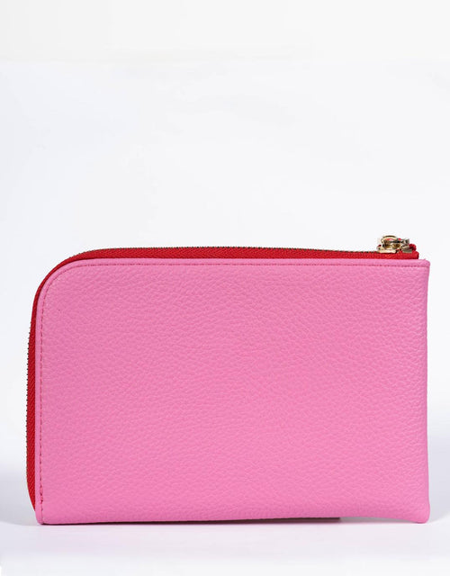 Georgie Zip Wallet - Pink/Red