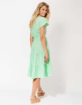 Rio Drawstring Dress - Lime