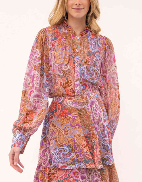 Molly Pintuck Blouse - Petite Paisley