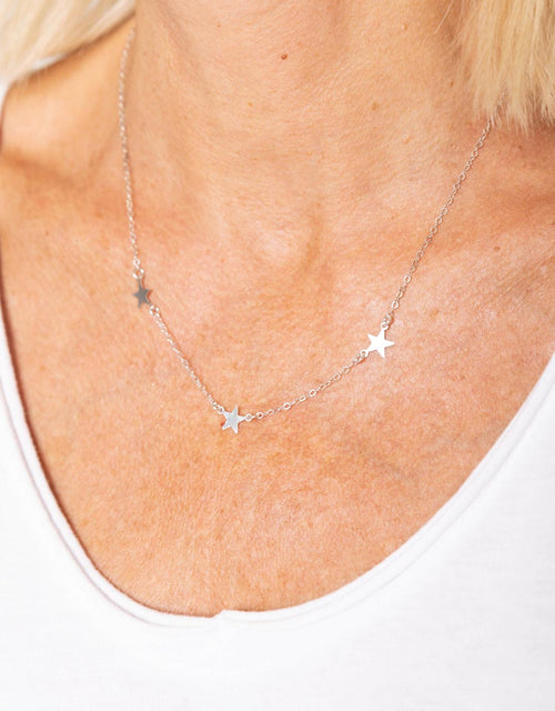 Triple Star Necklace - Sterling Silver