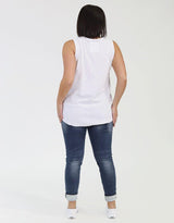 Plus Size Rib Tank - White Elm Embrace | Plus Size Clothing