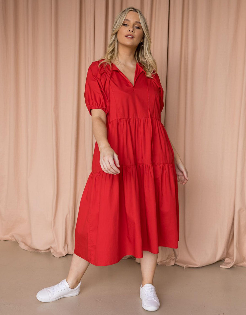 Drifter Midi Dress - Red