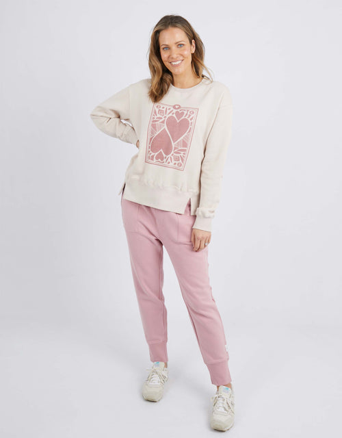 Plus Size Queen Of Hearts Crew - Oatmeal