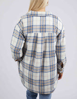 Sigrid Check Shacket - White/Blue/Butterscotch Check