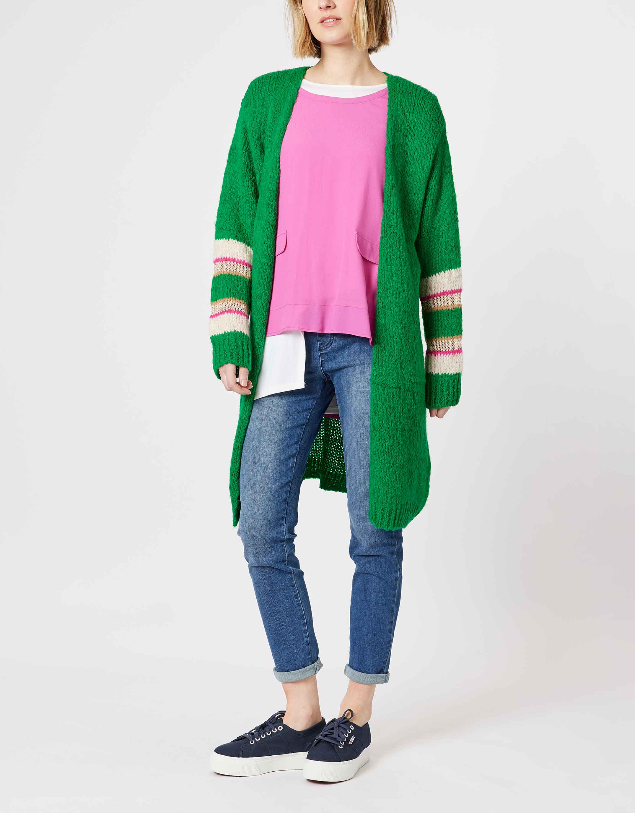 threadz-piper-stripe-sleeve-long-cardi-green-womens-clothing