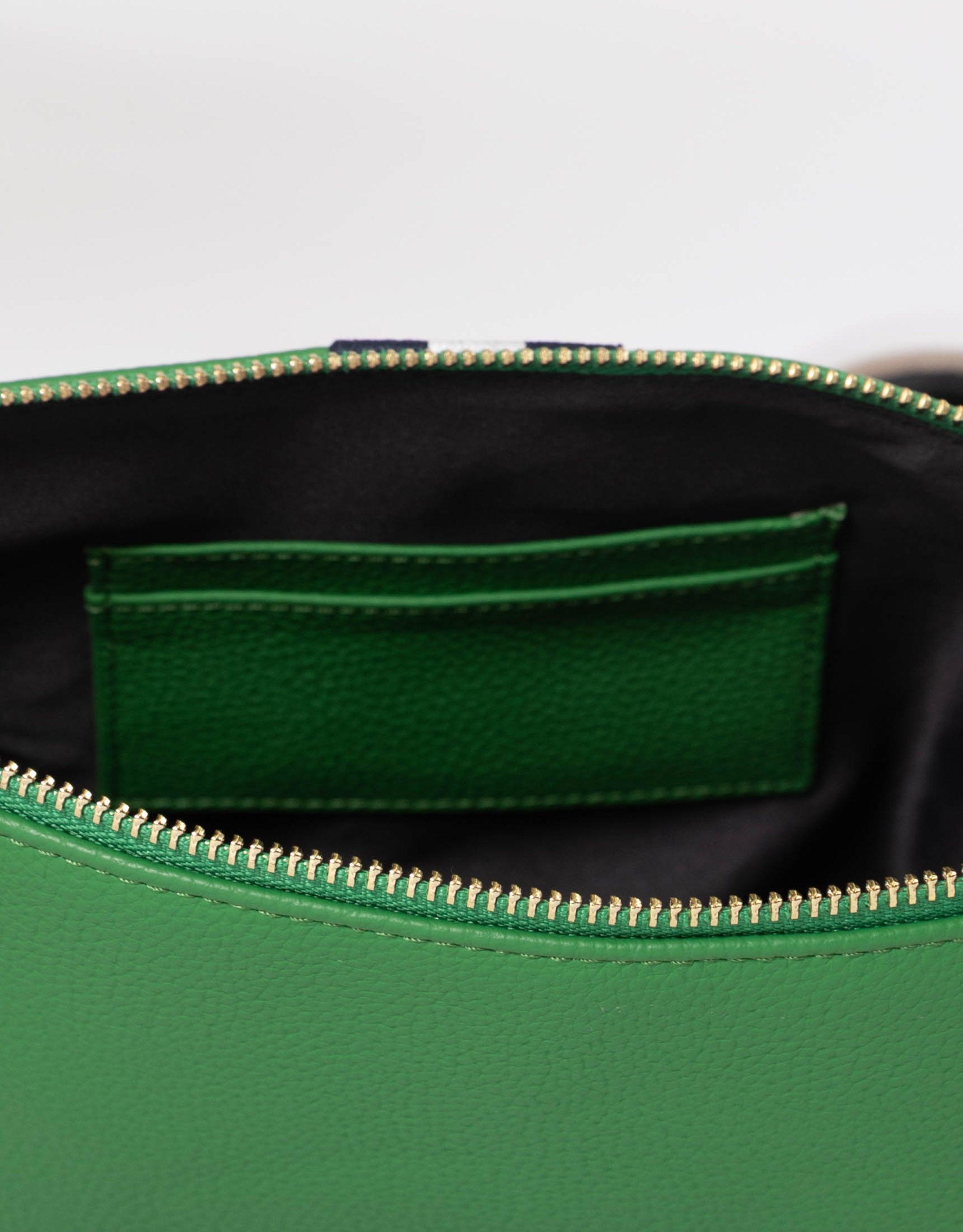 Caitlyn Bag - Emerald/Stripe - paulaglazebrook