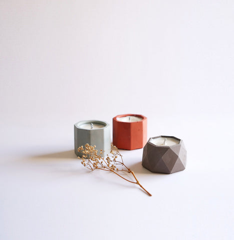 concrete candles