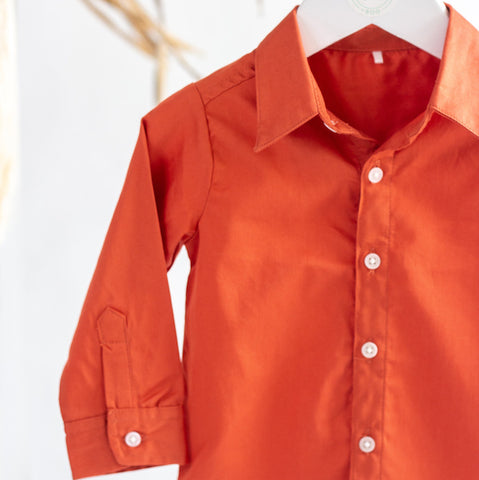 Hunter and Boo Kids Organic Cotton Terracotta Shirt