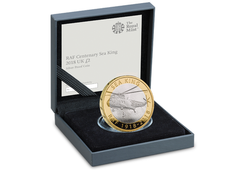The UK Sea King Silver Proof Two Pound Coin