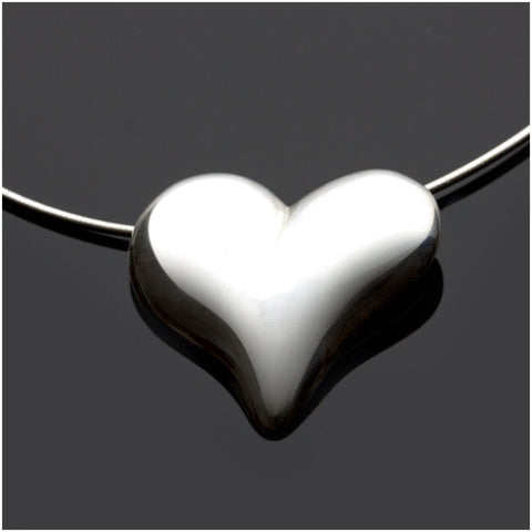 Sterling silver love heart necklace