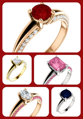 Different rings from Chimera online jewelry design