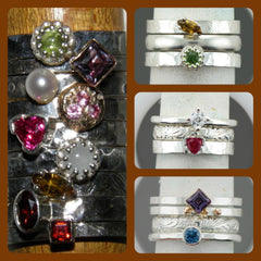 Custom Made Stackable Sterling Rings at Chimera 
