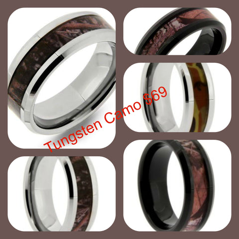 Tungsten Camo Rings $69 at Chimera Design