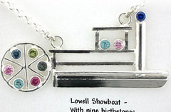 Custom Lowell Showboat Sterling Birthstone Pendant