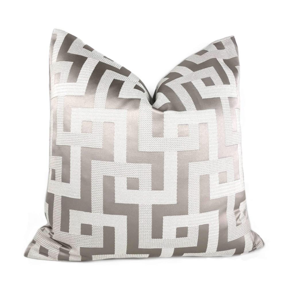 gray and white pillows