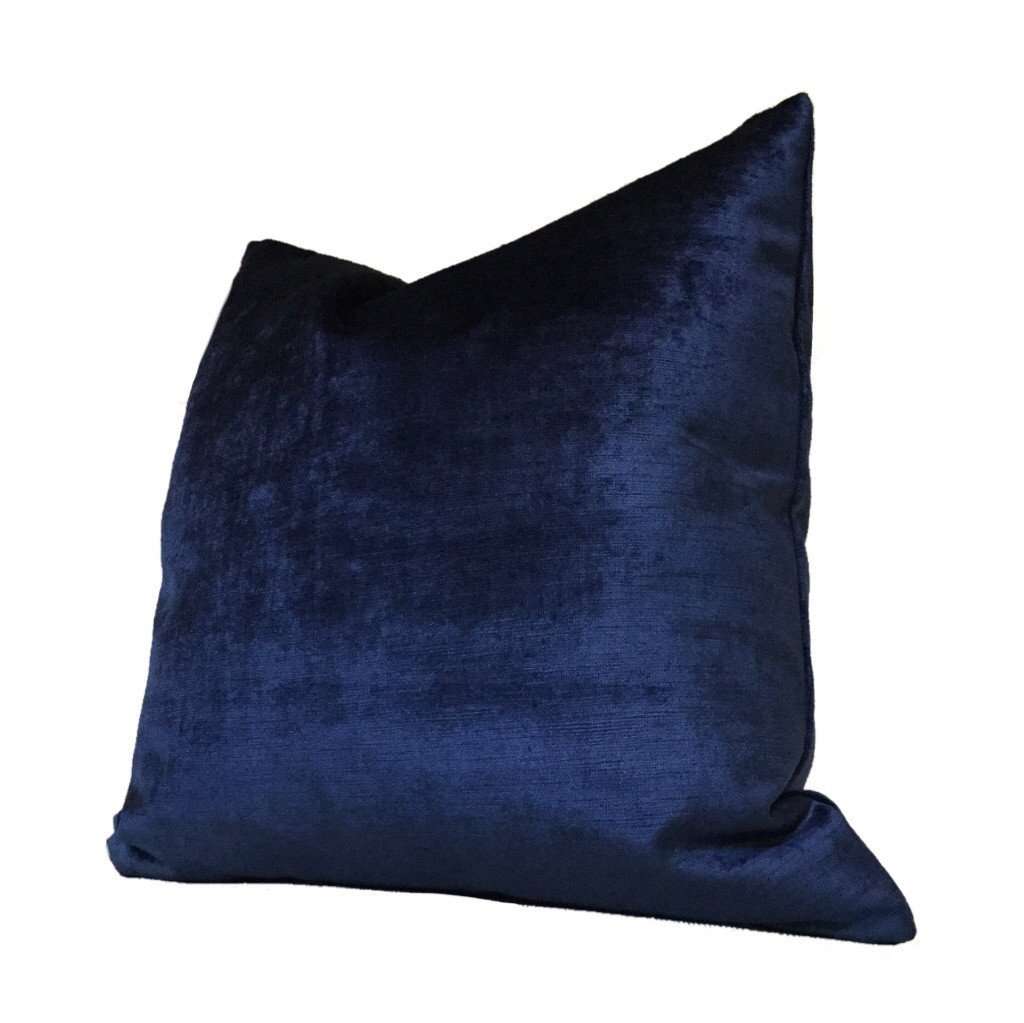 blue velvet pillow case