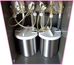 8756 soft serve ice cream peristaltic horizon pumps in the bottom compartment of the machine with barrel shapped hoppers
