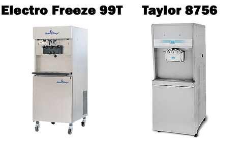 Electro freeze 99T & Taylor 8756 Soft Serve Frozen Yogurt Ice Cream pump fed Machine