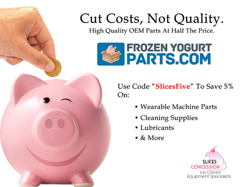 frozenyogurtparts.com ad with piggy bank and hand putting coins inside