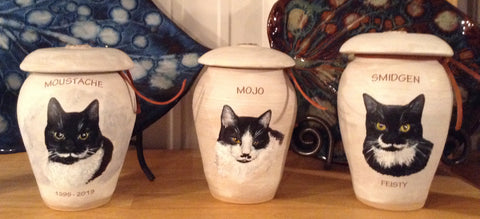 Tuxedo cats custom image urns