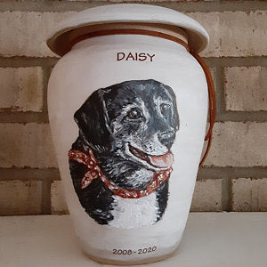Custom dog urn