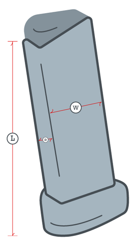 Drawing of a gun magazine