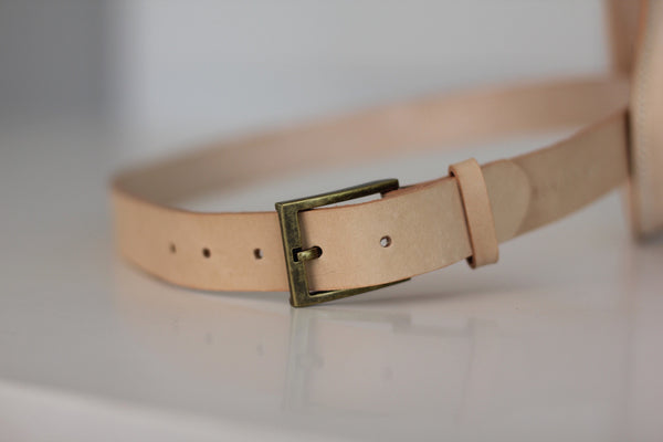 Natural Leather Dog Walking Belt-Bag